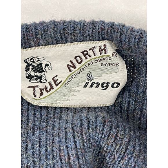 True North 100% Virgin Wool Pullover Stripes Size X-Large Blue Canada - Picture 3 of 5